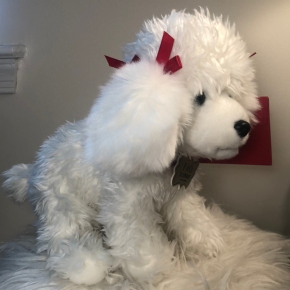 2021 FAO SCHWARTZ | MACY’S FAO Schwartz White Dog + Red Collar & Ear Bows 2021 - Picture 2 of 9